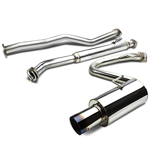 DNA MOTORING CBE-STC04-T2-BT Stainless Steel Cat Back Exhaust System [Compatible with 04-10 Scion tC Coupe 2.4L] - color: Round Burnt