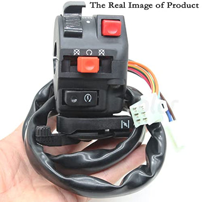 9 Wire 5 Function Left Starter Kill Light Choke Switch Assembly Fit for 150cc 200cc 250cc 300cc Coolster Roketa Yamoto Jetmoto Kazuma Loncin ATV Quad Etc.