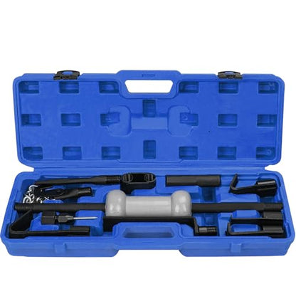 13pcs Slide Hammer Dent Puller Set, Automotive Dent Remover with 10lbs Slide Hammer Universal Slide Hammer Auto Body Truck Repair Tool Kit with Carrying Case(Blue) - color: Blue
