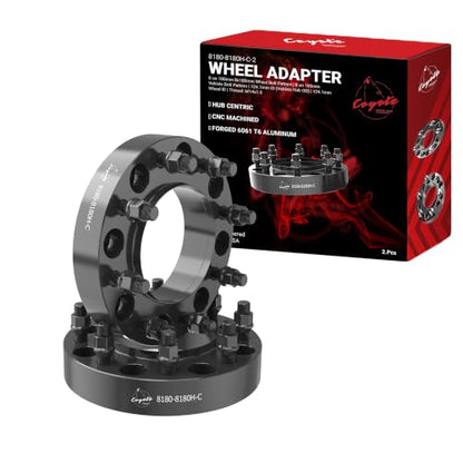Wheel Accessories Parts 2 Pcs Hub Centric Wheel Spacers 8 on 180mm 1.50 Inch Thick 124.1mm Hub M14x1.5 14x1.5 Thread Stud Fits Chevy Silverado GMC Sierra 2500 3500 Single Rear Wheel (SRW) - size: With Lip, style: 1.50" Alum (2 Pack)