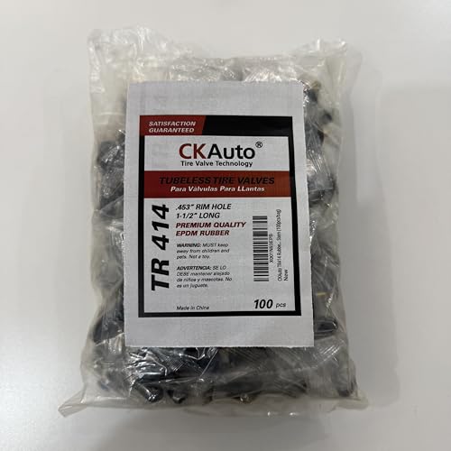 CKAuto TR600HP High Pressure Brass Rubber Snap-in Tire Valve Stem (50pcs/Bag) (Pack of 2) - size: 100 (Pack of 2)