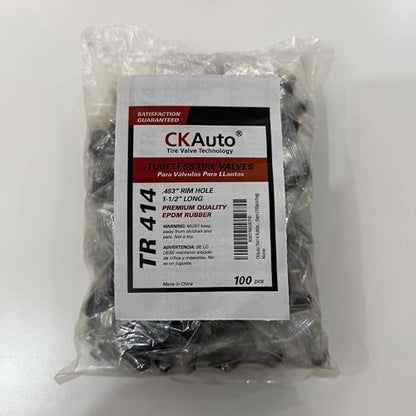 CKAuto TR600HP High Pressure Brass Rubber Snap-in Tire Valve Stem (50pcs/Bag) (Pack of 2) - size: 100 (Pack of 2)