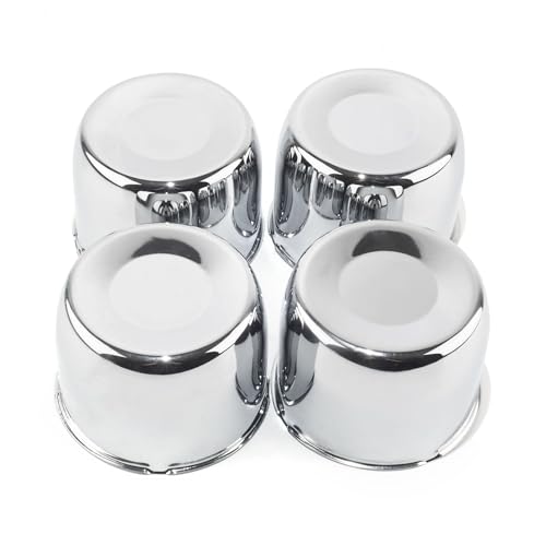 Rtrhinotuning Stainless Steel Push Through Center Caps 4.9" for Trailer Truck Rv Wheel Rims Chrome Trailer Hub Cap 3.66" Hight 4 PCS Wheel Center Caps - color: Chrome, size: 4.92" Center Hole, 3.66" Height