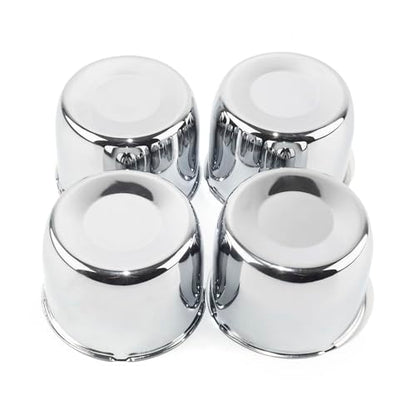 Rtrhinotuning Stainless Steel Push Through Center Caps 4.9" for Trailer Truck Rv Wheel Rims Chrome Trailer Hub Cap 3.66" Hight 4 PCS Wheel Center Caps - color: Chrome, size: 4.92" Center Hole, 3.66" Height