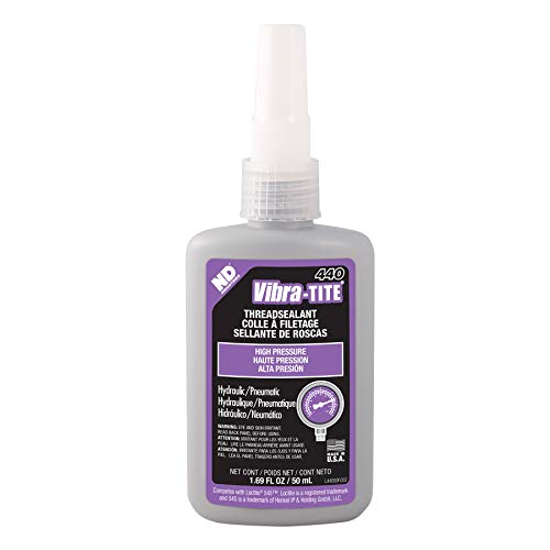 Vibra-TITE - 44050 440 Hydraulic and Pneumatic Anaerobic Thread Sealant, 50 ml Bottle, Purple - size: 50 milliliters