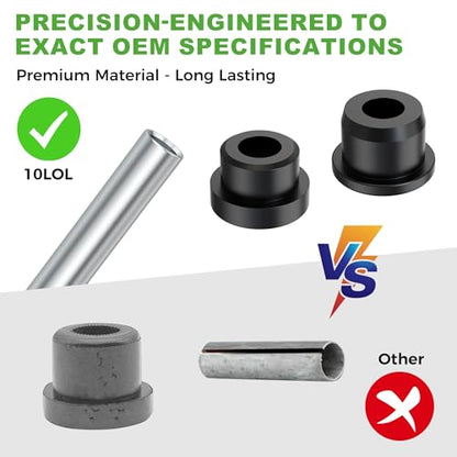 10L0L Complete Golf Cart Bushing Sleeve kit for Club Car Precedent 2004-up Golf Cart, Replace OEM 102506601 102506301 102506401 102287401 102288101 102287601 102287701 - style: Front and Rear