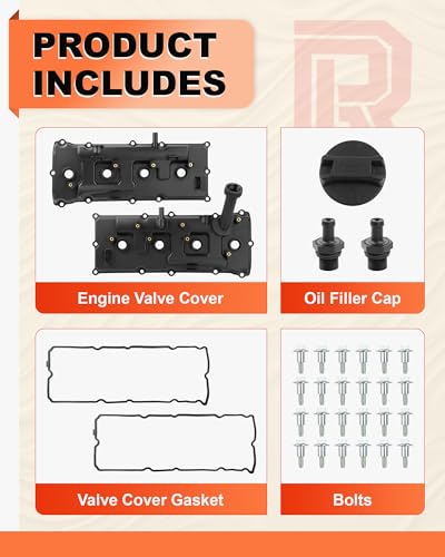Engine Valve Cover w/Gasket, Bolts, Oil Cap for Select Ni-ssan 5.6L Models - size: 13264-ZE01A, 13264-ZE00A