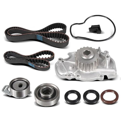 OTO-K Timing Belt Kit with Water Pump Compatible with Honda Accord 1994-2002,Odyssey 1998,Acura CL 1997-1999,Isuzu Oasis 1998-1999,2.2L 2.3L L4 SOHC,Replace #TCKWP244 TBK244 TBKWP244 - size: TBK244