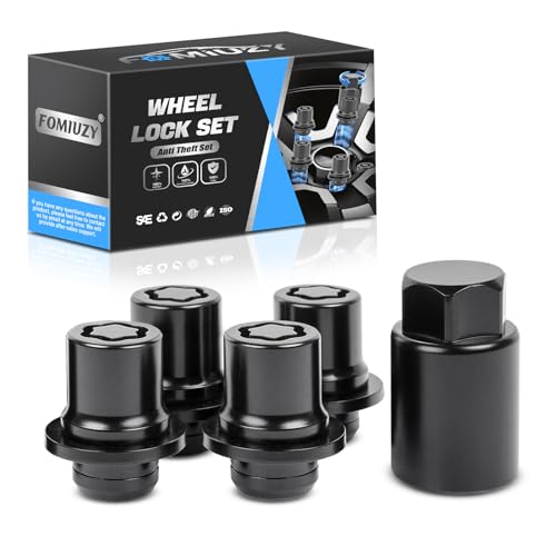 Wheel Lock Lug Nuts Set M12x1.5 Anti Theft Fit Toyota Camry Corolla Tacoma RAV4 Highlander Sienna Prius Venza Avalon C-HR Matrix Celica Mirai Lexus RX350 ES350 IS250 NX200T Replace 00276-00900 - size: 00276-00900 black