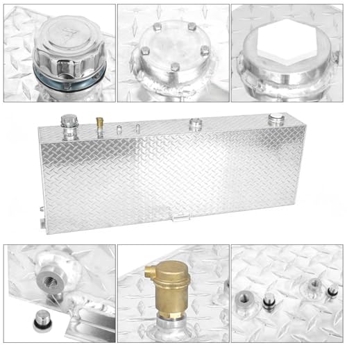 Aluminum Rectangular Liquid Tank, 45 Gallon Capacity, 57 × 9.5 × 20 inches