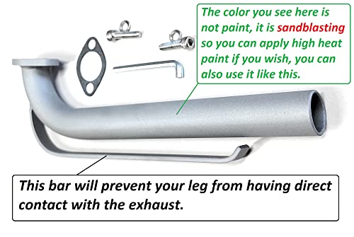 Exhaust Header for Coleman RB100 105cc or RT100 105cc Mini bike only, LF152F-3Q 3 HP 79cc