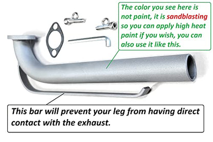 Exhaust Header for Coleman RB100 105cc or RT100 105cc Mini bike only, LF152F-3Q 3 HP 79cc