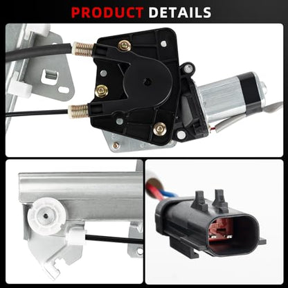 Front Passenger Side Power Window Regulator Assembly with Motor Compatible for Dodge Durango 1998-2003 Dakota 2000-2004 Right Replace 741-648 5066430AB 55256418AH - size: Front Right (Passenger Side)