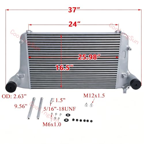 Performance Front Mount Aluminum Intercooler Compatible with 2020-2023 Ford Explorer ST 3.0L EcoBoost V6 CD6 Chassis, 625 HP Max, Bar-and-Plate Core
