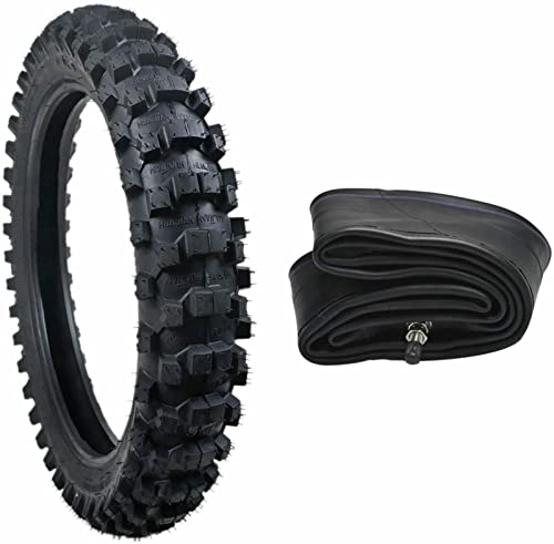90/100-16 Rear Tire and Inner Tube Set 3.00-16 3.50-16 for Dirt Pit Bike Motocross Off-Road Enduro Trail Bike TTR125 CRF150F DRZ125 XR100 KX100 CR85R DR125 16 Inch Rear Wheel Replacement