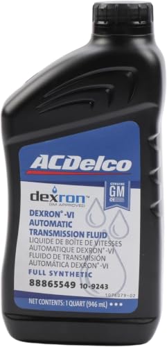 ACDelco GM Original Equipment 10-9243 (88865549) Dexron VI Full Synthetic Automatic Transmission Fluid - 1 qt (Pack of 12) - size: 1 Quart (Pack of 12)