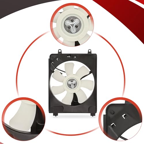PartsFlow Radiator Dual Cooling Fan 620-938 Assembly Compatible with 2015-2016 Honda CRV L4 2.4L Right 38611RMXA51 - color: For Honda CRV