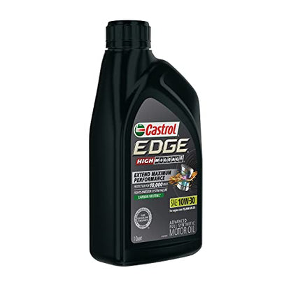 Castrol Edge High Mileage 10W-30 Advanced Full Synthetic Motor Oil, 1 Quart, Pack of 2 - size: 1 Quart (Pack of 2)