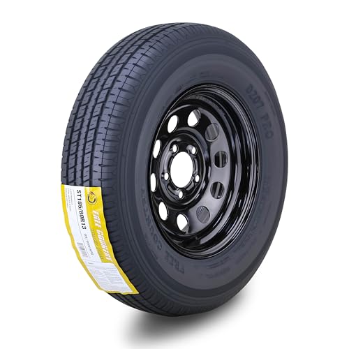 Free Country Trailer Tire Wheel ST185/80R13 8-Ply D 99N 5X4.5 Black Mod Rim - size: ST185/80R13 /8PR