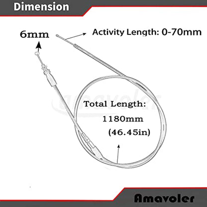 7/8''/ 22mm Thumb Throttle Cable Accelerator Handle Assembly Fit for 50cc 70cc 90cc 110cc 125cc 250cc ATV Quad Go Kart Pit Bike, Perfect Replacement Accessory.
