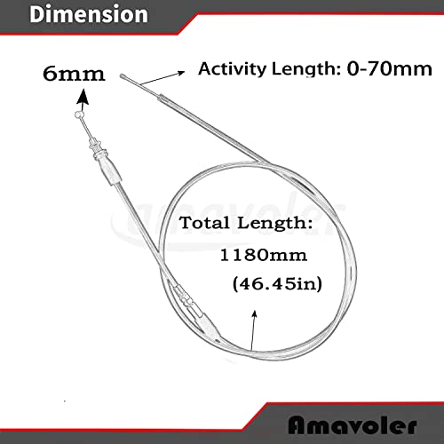 7/8''/ 22mm Thumb Throttle Cable Accelerator Handle Assembly Fit for 50cc 70cc 90cc 110cc 125cc 250cc ATV Quad Go Kart Pit Bike, Perfect Replacement Accessory.