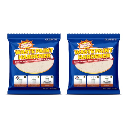 GLAINTE Waste Away Paint Hardener Fast Acting Solid Hardener - Paint Drying Powder, 3.5oz, 2 Packs - size: 7 Ounce (Pack of 1)