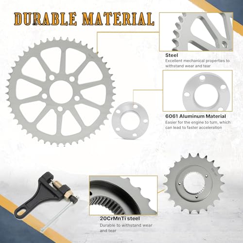 TOFR Chain Drive Transmission Sprocket Conversion Kit for Harley Sportster