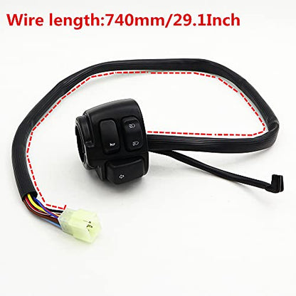 Control Switches Handlebar Wire Harness Horn Turn Signals Light On/Off Switch for Harley 1996-2012