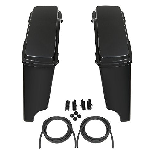 Green-L ABS 5" Stretched Saddlebag Fit for Harley Touring 1993-2013 - color: Unpainted black