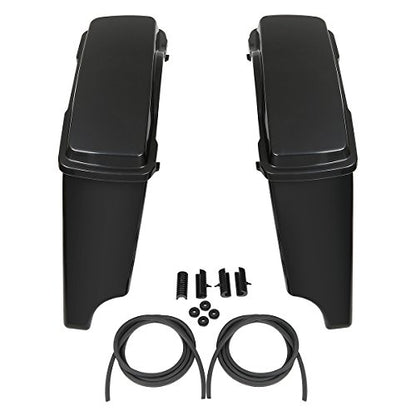 Green-L ABS 5" Stretched Saddlebag Fit for Harley Touring 1993-2013 - color: Unpainted black