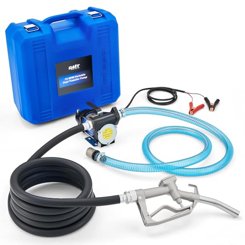 OMT 12V Electric Gasoline Transfer Pump Kit,15GPM Diesel Fuel Transfer Pump - color: 15GPM Gas Pump Kit