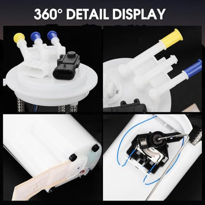 Electric Fuel Pump Module Assembly Fit for Chevrolet Tahoe & GMC Yukon(2000-2003) Cadillac Escalade(2002-2003), V8 4.8L 5.3L 6.0L, Replace, E3508M, FG0351, SP6170M, With Sending Unit Pressure Sensor