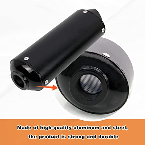 Sporacingrts Black Exhaust Muffler 26mm 1.02 inch muffler,dirt bike muffler Compatible with QUAD ATV 4 Wheeler Dune Buggy Chinese Dirt Pit Bike 125cc 110 50cc