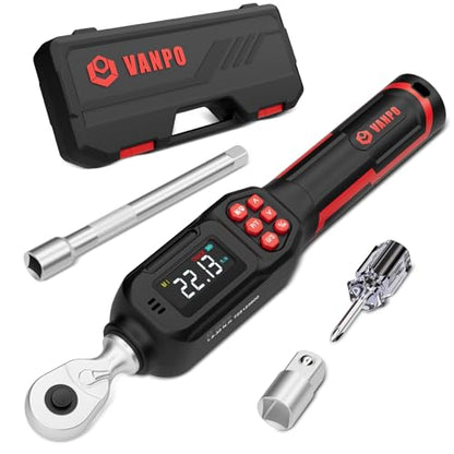 VANPO Digital Torque Wrench 1/4", 4–8.85 ft-lb for Bike Repair - size: 1/4-Inch