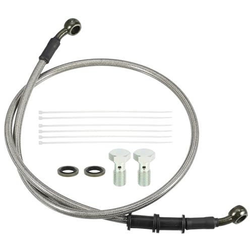 uxcell 1 Set 90cm 2.95ft Motorcycle Brake Clutch Line Hose Universal - size: 90CM
