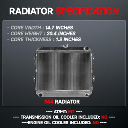 VibeUp 944 Radiator | Without TOC & EOC | 14-7/10" - size: RAD:944