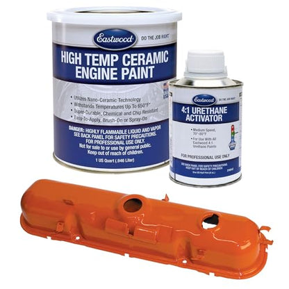 Eastwood Hemi Orange High Temperature Ceramic Engine Paint and Activator - color: Hemi Orange
