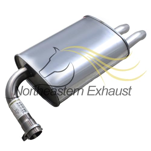 Northeastern Exhaust | Stainless Steel Resonator Pipe, Muffler Exhaust System Kit Compatible for Nissan Altima 2002-2006 2.5L | Free Clamps, Gasket and Hanger Included
