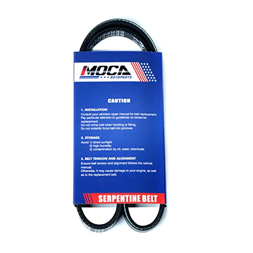 MOCA 5PK990 EPDM Serpentine Belt Fits for Toyota 2.0L 2.4L DOHC 4-Door - size: 5PK990