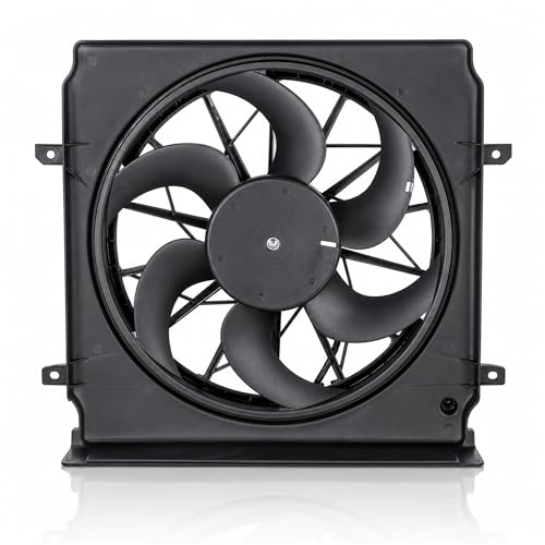MOSTPLUS - 55037692AB - Radiator Cooling Fan Assembly with Motor - Compatible with 2004-2007 Jeep Liberty 2.4L 3.7L - style: 2004-2007 Liberty
