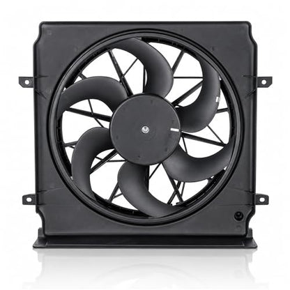 MOSTPLUS - 55037692AB - Radiator Cooling Fan Assembly with Motor - Compatible with 2004-2007 Jeep Liberty 2.4L 3.7L - style: 2004-2007 Liberty