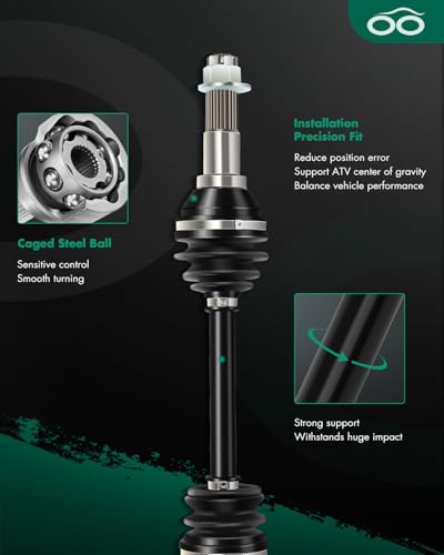 SCITOO Pair Front CV Axle Shaft Assembly for Can-Am Outlander 400 500 650