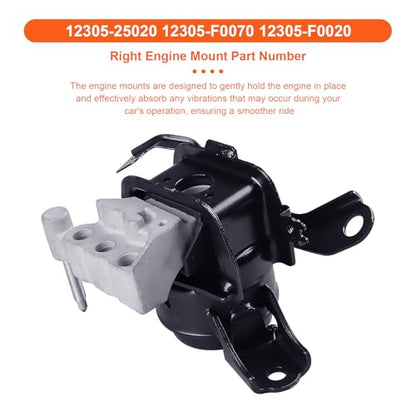 Engine Motor Mount Compatible with Toyota Camry 18-23/ Avalon 19-22 L4 2.5L,Lexus ES300H 19-25 L4 2.5L, Replacement for A42125HY A42126HY A42123 A42127,Set of 4 - size: Camry 2.5L 18-23