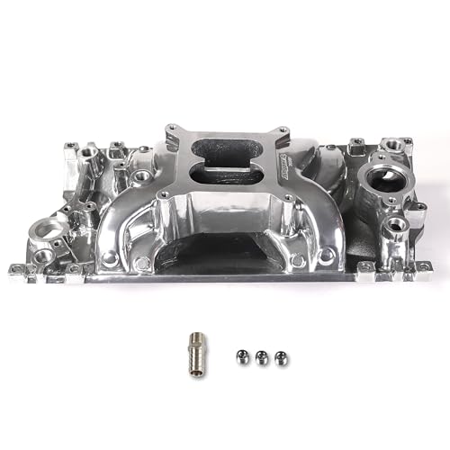 7516 52028 Air Gap Vortec Intake Manifold for SBC 350 V8 Polished - size: C-2028 Polished