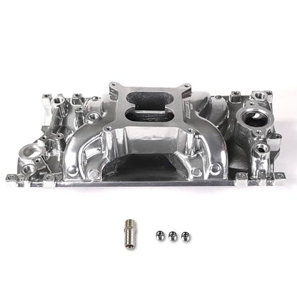 7516 52028 Air Gap Vortec Intake Manifold for SBC 350 V8 Polished - size: C-2028 Polished