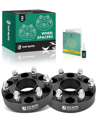 YHTAUTO 6x5.5 Hub Centric Wheel Spacers 1.5 Inch for Chevy, GMC, Cadillac - color: Black, size: 1.5 Inch(2PCS)