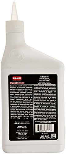 Amalie (73156-56) API GL-5 Certified 85W-140 Hypoid Multi-Performance Gear Oil - 1 Quart - size: 1 Quart