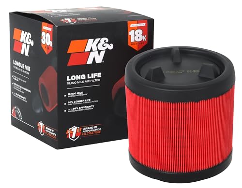 K&N Engine Air Filter: Long Life 18,000 Mile Replacement Air Filter: Compatible with 2021-2026 Ford/VOLKSWAGEN (Bronco, Ranger, Amarok), KNE-0634 - style: 18K Miles - Disposable
