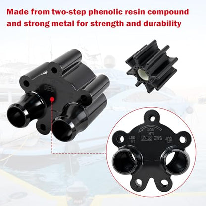 807151A14 Sea Water Pump Housing and Impeller Repair Kit Replacement for Mercruiser Bravo Engines Water Pump - Replaces Sierra 18-3150, Quicksilver 807151A14, Mercury 46-807151A14, 46-807151A7