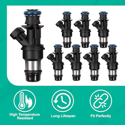 Fuel Injectors Set of 8 Fits for Sliverado Sierra Savana Yukon Express - size: 25317628(8)